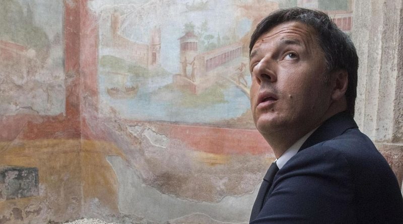 Il presidente del Consiglio Matteo Renzi in visita alla Villa dei Misteri di Pompei